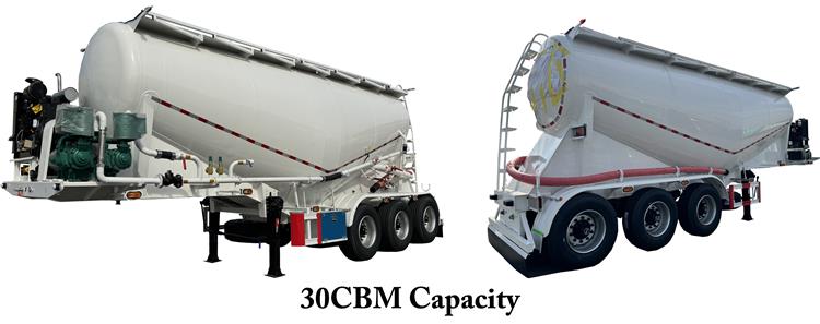 3 Axle 30CBM Pneumatic Dry Bulk Cement Tanker Trailer for Sale In Nigeria Lagos