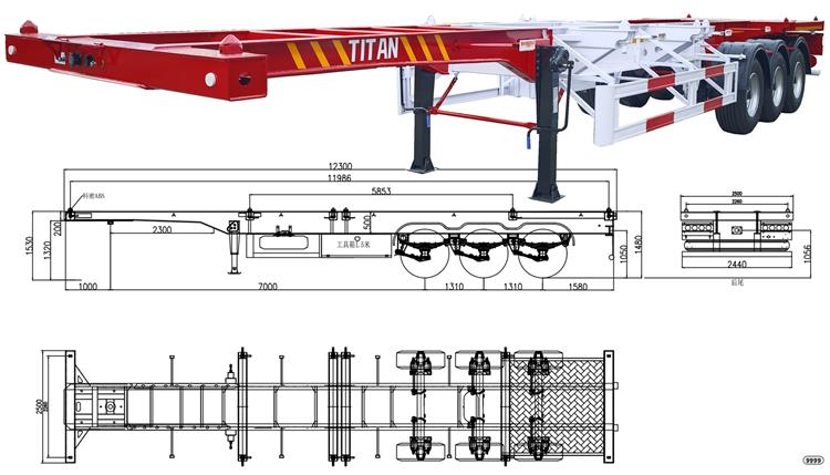 40ft/foot Container Chassis Trailer for Sale In Nigeria Lagos