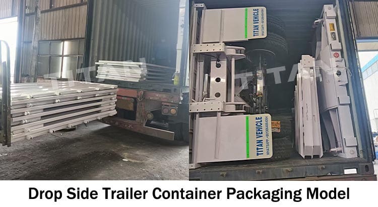 2 Axle Flatbed Drop Side Trailer for Sale in Nigeria