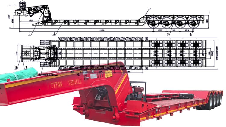 Detachable Gooseneck Lowboy Trailers for Sale in Nigeria
