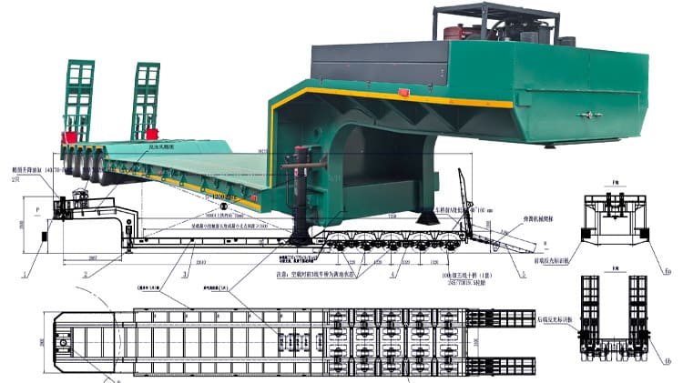 Hydraulic Multi Axle Low Bed Trailer for Sale in Nigeria