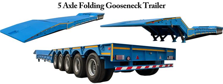 5 Axle Folding Gooseneck Trailer for Sale In Nigeria