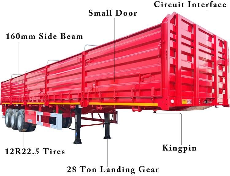 Tri Axle Side Wall Trailer for Sale In Nigeria Lagos