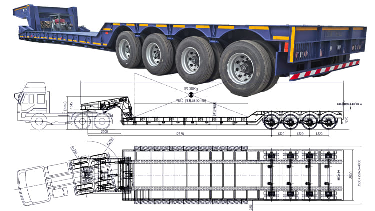 4 Axle RGN Lowboy Trailer for Sale in Nigeria