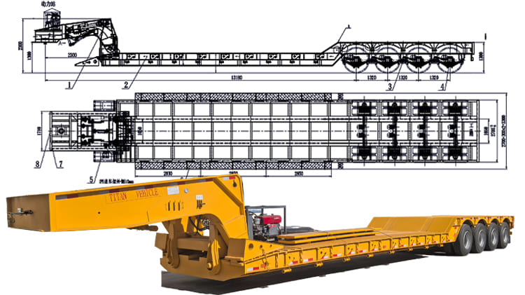 4 Axle RGN Lowboy Trailer for sale in Nigeria