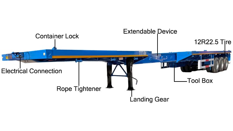 48 80 Extendable Flatbed Trailer for Sale in Nigeria