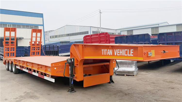 3 Axle 80 Ton Low Bed Truck Trailer for Sale In Nigeria