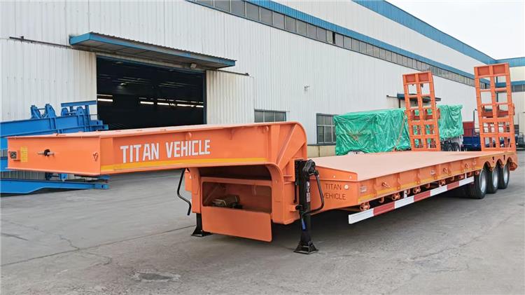 3 Axle 80 Ton Low Bed Truck Trailer for Sale In Nigeria