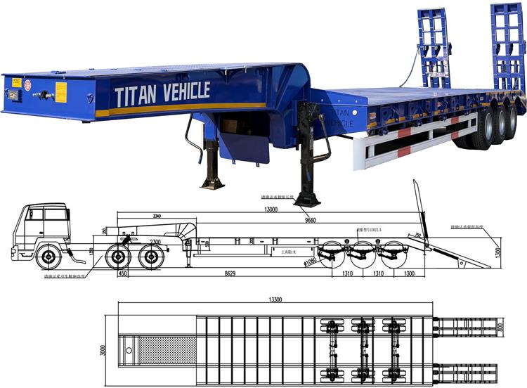 2026 New 60 Ton Low Bed Semi Trailer for Sale In Nigeria Lagos