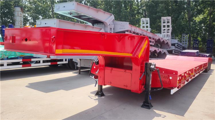3 Axle 80 Ton Low Bed Truck Trailer for Sale In Nigeria Lagos