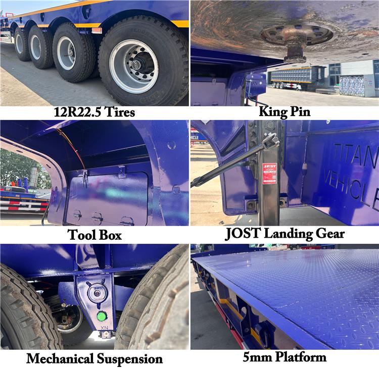 4 Axle 100 Ton Low Bed Truck Trailer for Sale In Nigeria Lagos