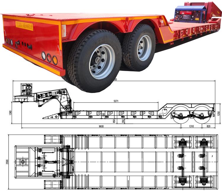 2 Axle 80 Ton Detachable Gooseneck Trailer for Sale In Nigeria Lagos