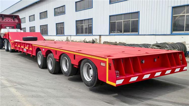 4 Axle 100 Ton Folding Gooseneck Trailer for Sale in Nigeria