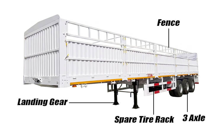 3 Axle Fence Cargo Semi Trailer for Sale in Nigeria