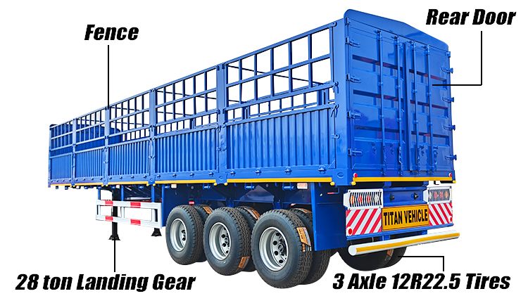 3 Axle Fence Semi Trailer for Sale in Nigeria