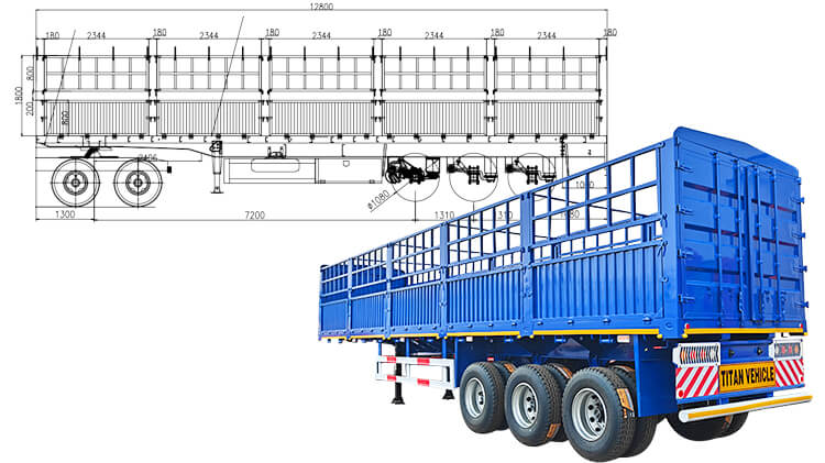 3 Axle Fence Semi Trailer for Sale in Nigeria