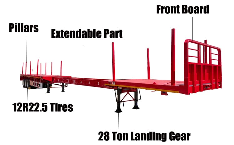 48 80 Extendable Flatbed Trailer | telescopic trailer in Nigeria