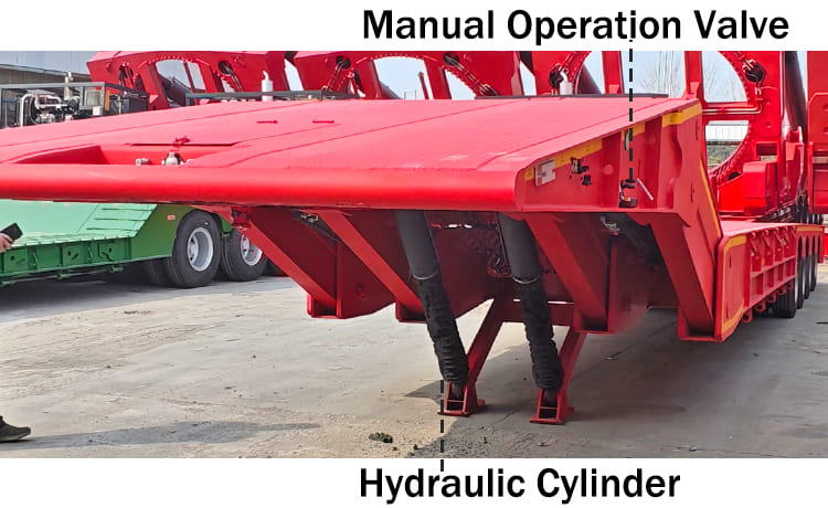 4 Axle 120 Ton Folding Gooseneck Trailer for Sale in Nigeria