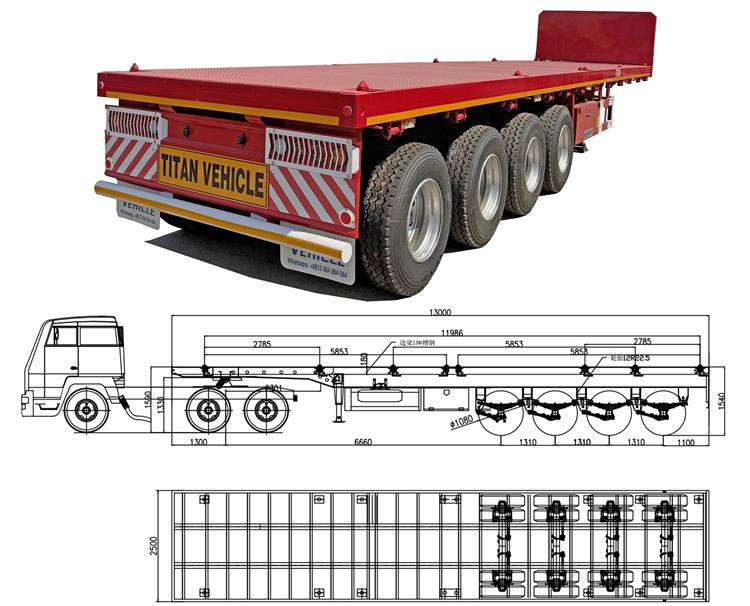 IPI 4 Axle Flatbed Semi Trailer for Sale In Nigeria - Iron Products Industries Ltd