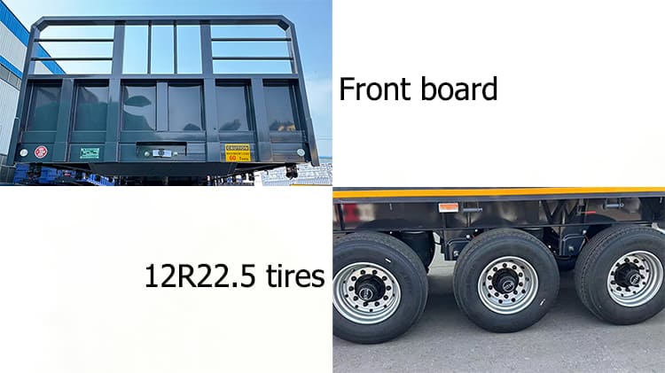 TITAN Three Axle Flat Bed Trailers for Sale in Abuja, Nigeria with Front Board