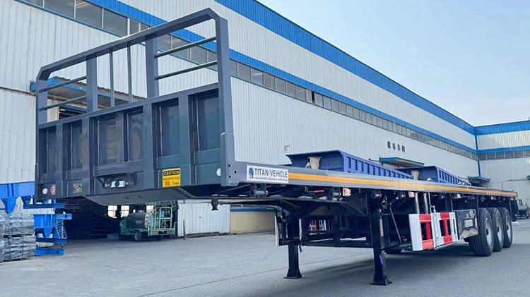 TITAN Three Axle Flat Bed Trailers for Sale in Abuja, Nigeria with Front Board