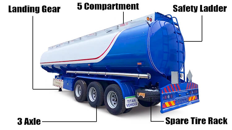 45000 Liters Fuel Tank Semi Trailer for Sale in Lagos Nigeria