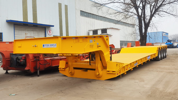 4 Axle Hydraulic Detachable Gooseneck Lowboy Trailer for Sale in Nigeria 
