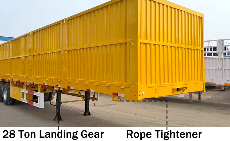 3 Axle Side Wall Cargo Semi Trailer for Sale in Nigeria