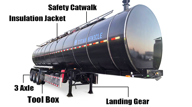 3 Axle Asphalt Tanker Trailer for Sale in Nigeria