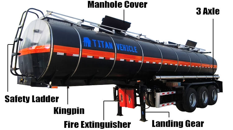 40000 liters Hot Oil Tanker Trailer for Sale in Nigeria