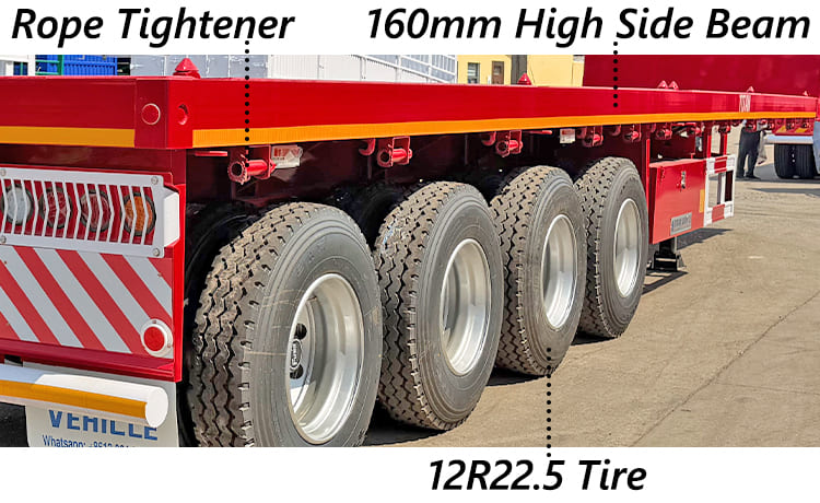 4 Axle 45 Ft Flat Bed Trailers Price for Sale in Nigeria