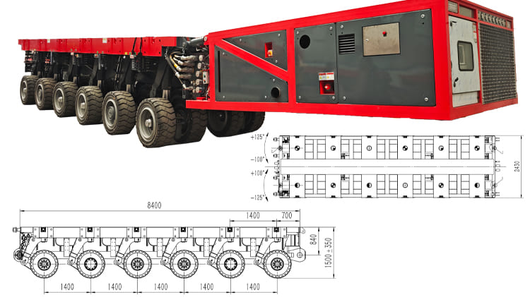 SPMT | 6 Axle Self Propelled Modular Transporter Trailer for Sale in Nigeria
