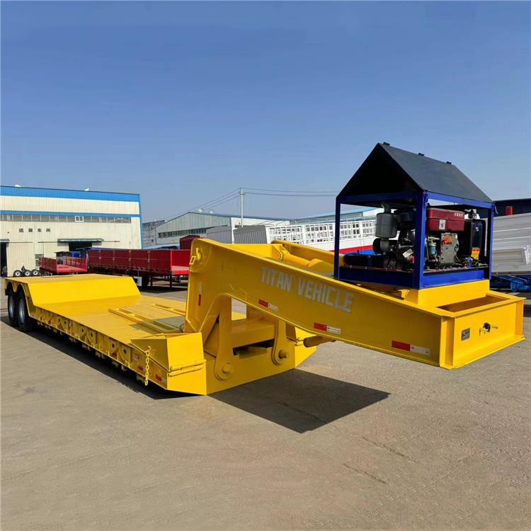 2 Axle Detachable Gooseneck Lowboy Trailer