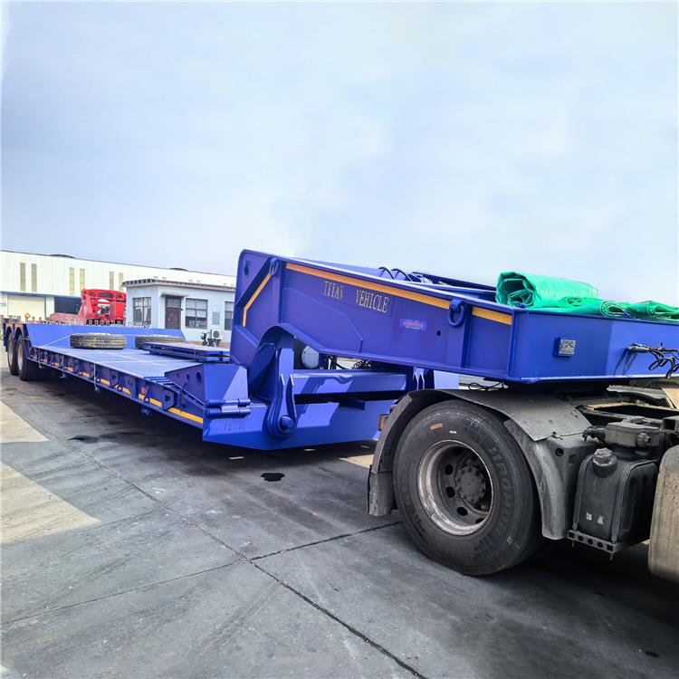 2 Line 4 Axle Detachable Gooseneck Lowboy Trailer