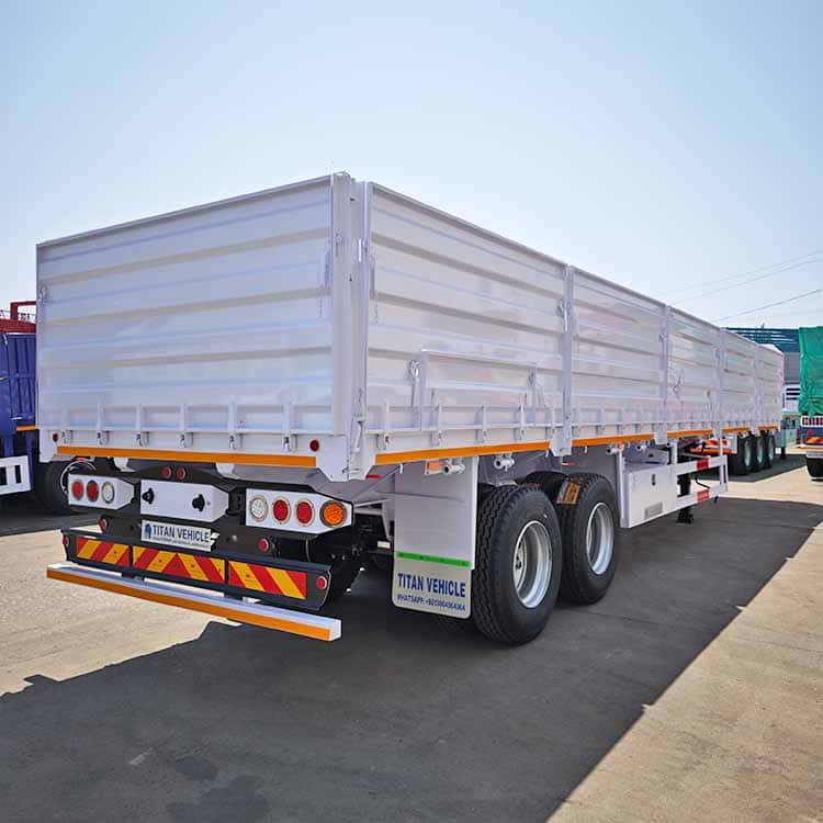 2 Axle Flatbed Drop Side Trailer