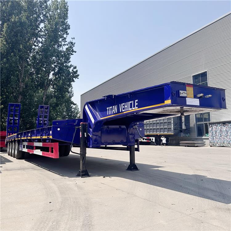 4 Axle 100 Ton Low Bed Truck Trailer