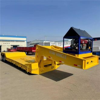 2 Axle Detachable Gooseneck Lowboy Trailer