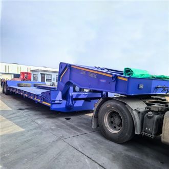2 Line 4 Axle Detachable Gooseneck Lowboy Trailer