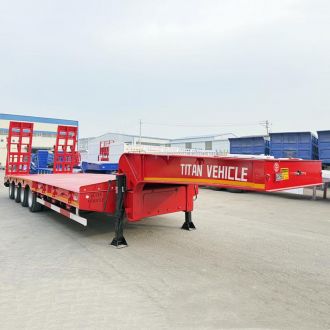 4 Axle Lowbed Trailer Truck
