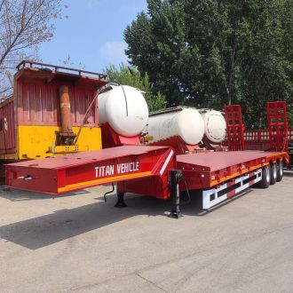 3 Axle 60 Ton Low Bed Semi Trailer